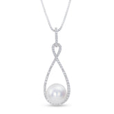 FRESHWATER PEARL & DIAMOND PENDANT